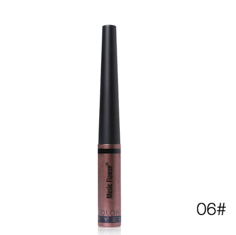 Caneta delineadora líquida cintilante, 6 cores, ilumina os olhos, maquiagem, lápis delineador à prova d'água, secagem rápida