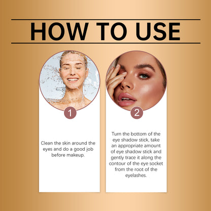 Eyeshadow Stick Series Matte Cream Holding Makeup Color, Easy To Use Eyeshadow Stick