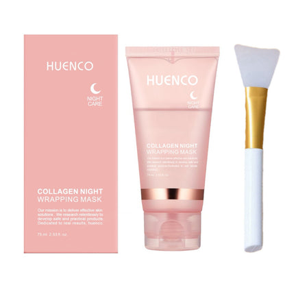 Máscara facial noturna de colágeno peel-off, fácil de espalhar, para limpeza profunda, rejuvenescimento e hidratação da pele