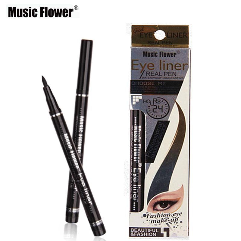 Delineador em gel preto à prova d'Água Music Flower - Maquiagem de olhos esfumados