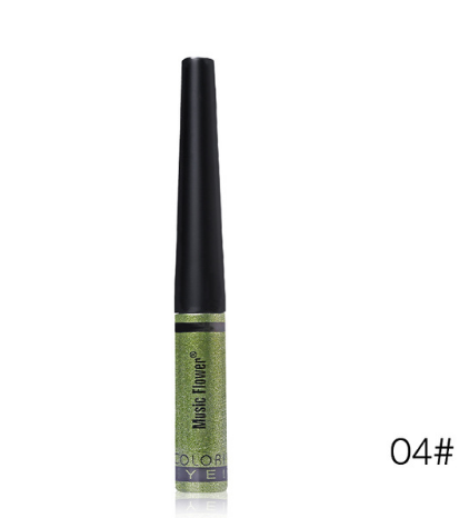 Caneta delineadora líquida cintilante, 6 cores, ilumina os olhos, maquiagem, lápis delineador à prova d'água, secagem rápida