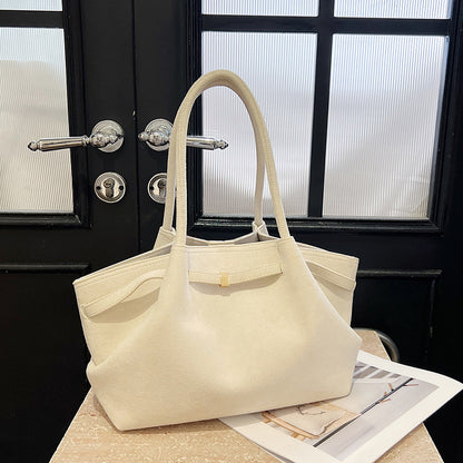 Bolsa de camurça para outono e inverno, design sofisticado e exclusivo, estilo retrô, de grande capacidade