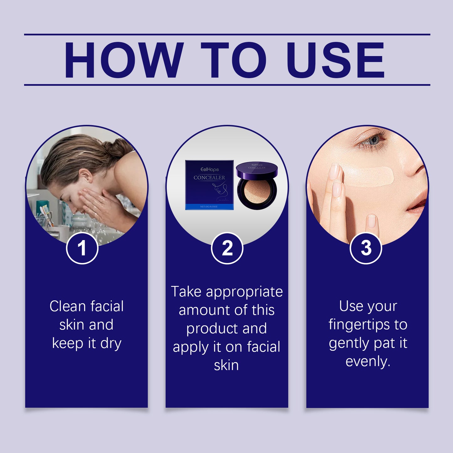 Base corretiva Eelhope Air Cushion hidratante, fácil de aplicar, iluminadora, leve para maquiagem facial