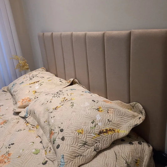 Kit 7 cabeceiras modulares estofadas para cama de casal adesivos