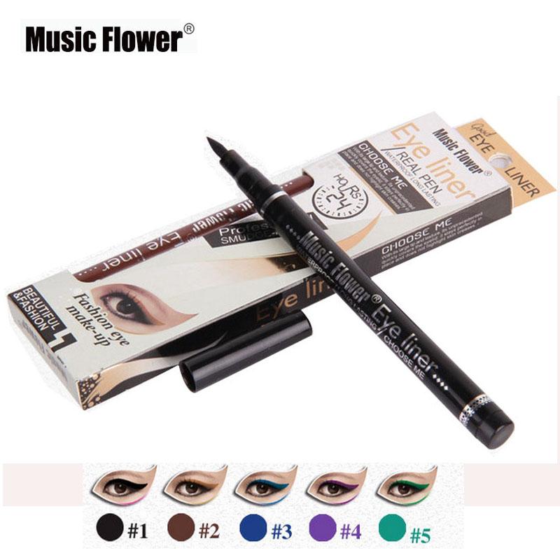 Delineador em gel preto à prova d'Água Music Flower - Maquiagem de olhos esfumados