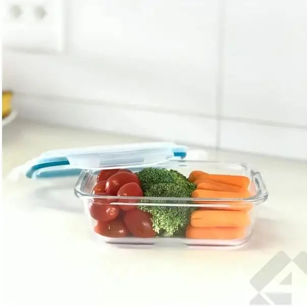 Heat Resistant Glass Lunch box 400 ml Rectangular Sealant Sealant Pot Fit