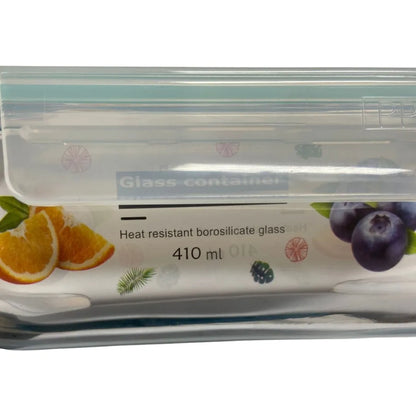 Heat Resistant Glass Lunch box 400 ml Rectangular Sealant Sealant Pot Fit