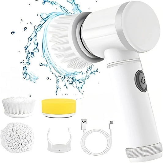 Escova de limpeza elétrica 5 em 1, sem fio, multiuso para cozinha e banheiro
