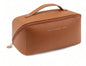 Bolsa necessaire para maquiagem e cosméticos, em couro, grande capacidade, portátil, para viagens