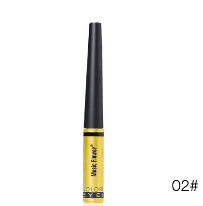 Caneta delineadora líquida cintilante, 6 cores, ilumina os olhos, maquiagem, lápis delineador à prova d'água, secagem rápida