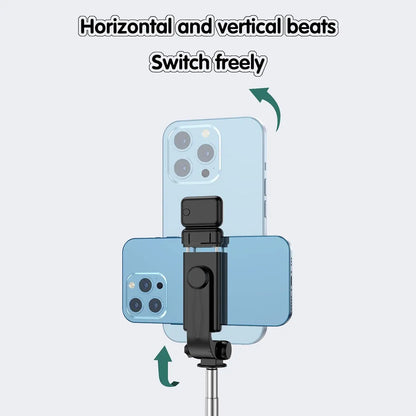 Bastão de selfie com luz de preenchimento, tripé extensível com controle remoto sem fio e suporte para celular