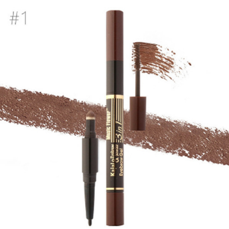 Kit de maquiagem para sobrancelhas, delineador, pó para sobrancelhas e pincel. Longa duração, à prova d'água e de secagem rápida