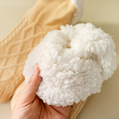 Meias de inverno de lã para usar em casa, isolantes, unissex para adultos, estilo pantufa
