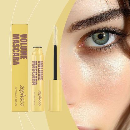Máscara para cílios Zephoco Thick And Slender, para aplicação ao redor dos olhos, com efeito natural, textura espessa sem grumos e à prova de d'água