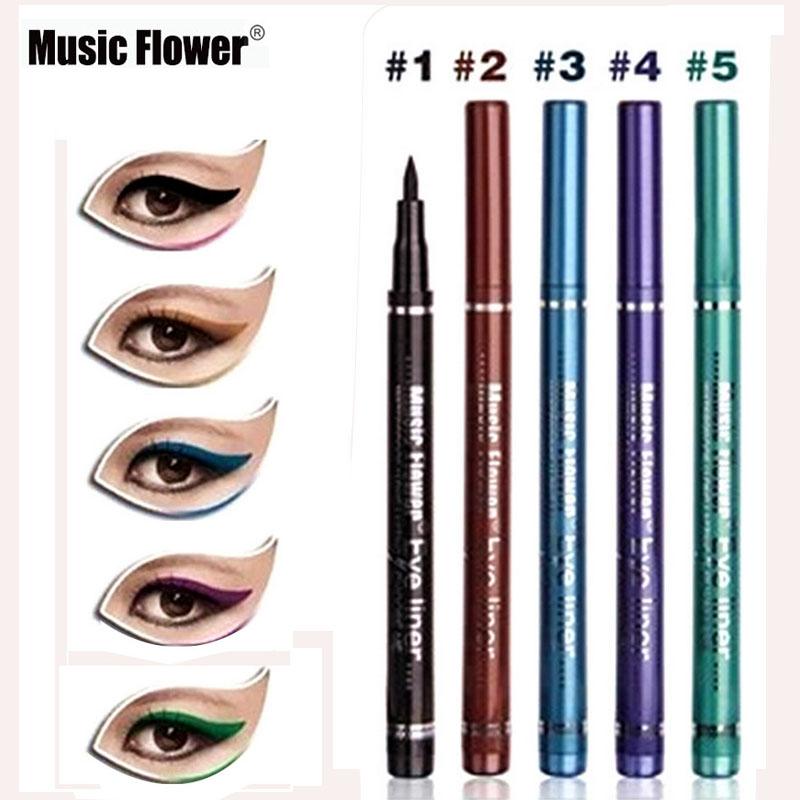Delineador em gel preto à prova d'Água Music Flower - Maquiagem de olhos esfumados