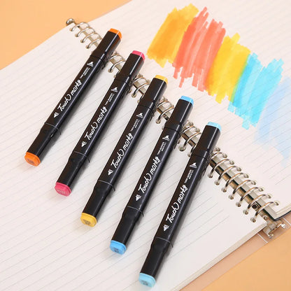 Conjunto de 24 a 168 Canetas Marcadoras Artísticas com Ponta Oleosa para Desenho, Esboço e Grafite - Materiais de Arte Escolares