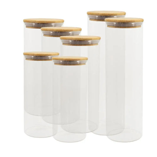 Potes de vidro - 7 unidades